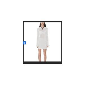 nwt NIA off‎ white crochet, long sleeve, sweater mini, dress sz M